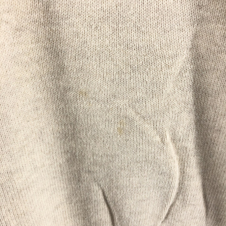 CHAPS Lined Cotton Knit Sweater, Men's Size L cotton white type Vintage Second Hand