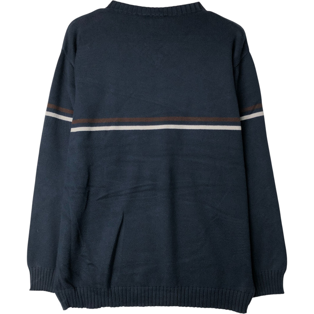 Lacoste LACOSTE SPORT V-neck cotton knit sweater, men's size XXL cotton navy blue type Vintage Second Hand