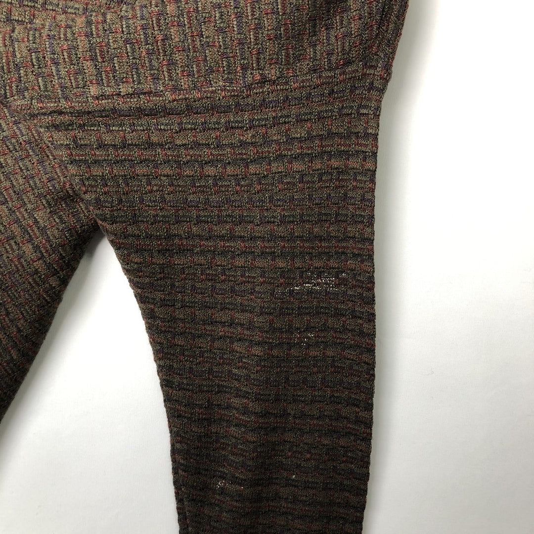 Vintage 90'S COLLEZIONE DANTE all-over print knit sweater, made in Italy, size L, men's unclear Khaki type Vintage Second Hand