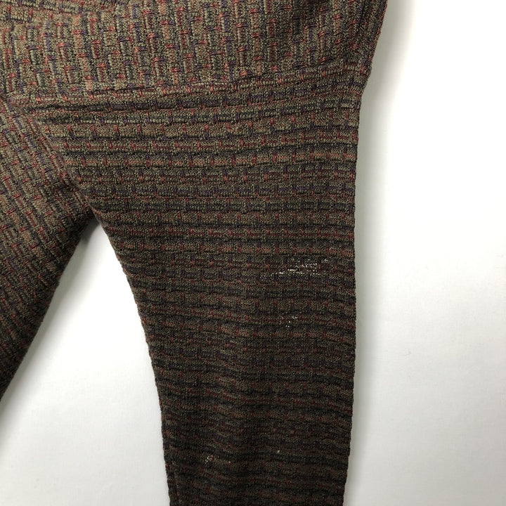 Vintage 90'S COLLEZIONE DANTE all-over print knit sweater, made in Italy, size L, men's unclear Khaki type Vintage Second Hand