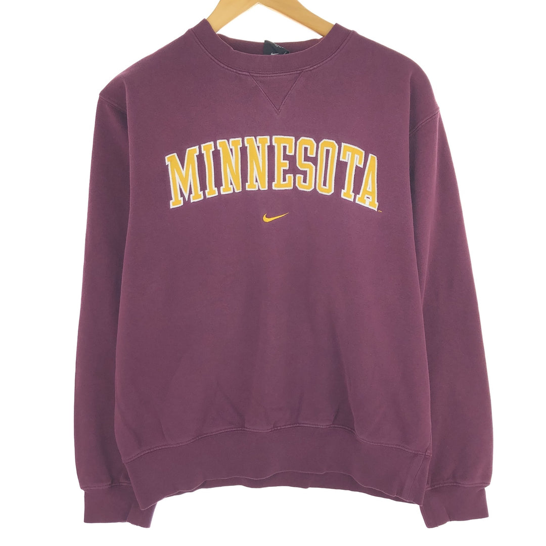 00'S Nike NIKE TEAM MINNESOTA University of Minnesota college sweatshirt trainer men's L /eaa399996