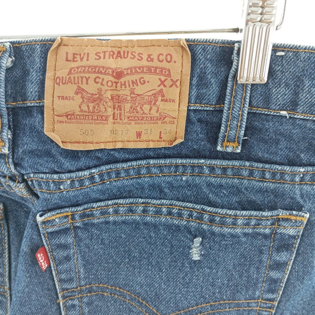 90'S Levi's 505 REGULAR FIT STRAIGHT LEG tapered denim pants made in Canada men's w30 vintage /eaa400009