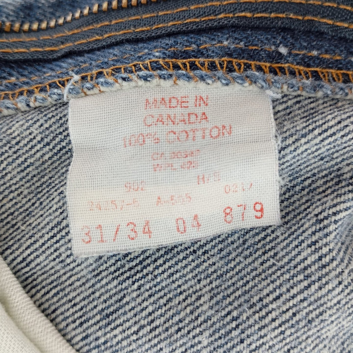 90'S Levi's 505 REGULAR FIT STRAIGHT LEG tapered denim pants made in Canada men's w30 vintage /eaa400009