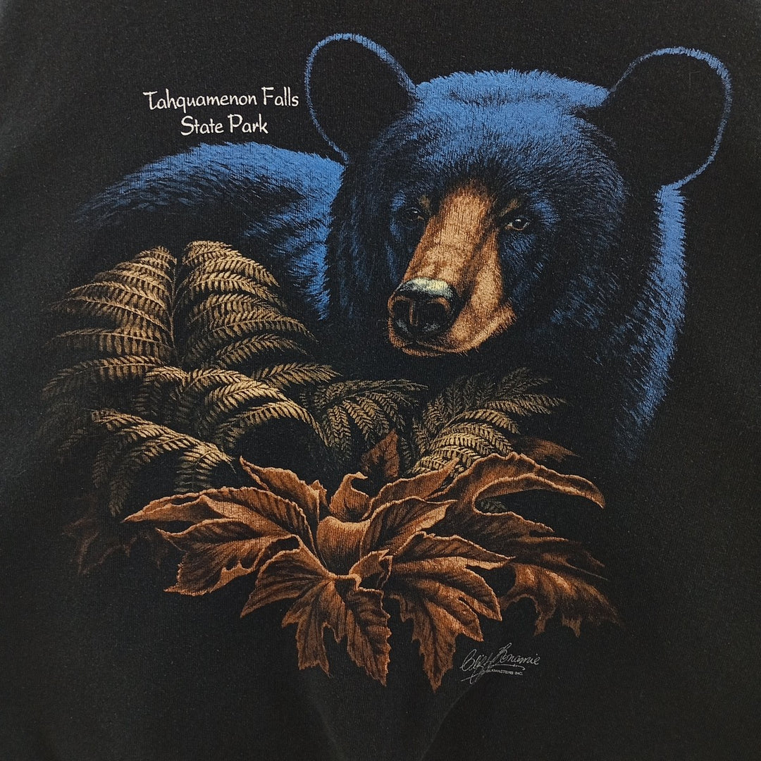 90'S Vintage Bear Pattern Animal Sweatshirt Trainer Made in USA Men's XXL /eaa400056