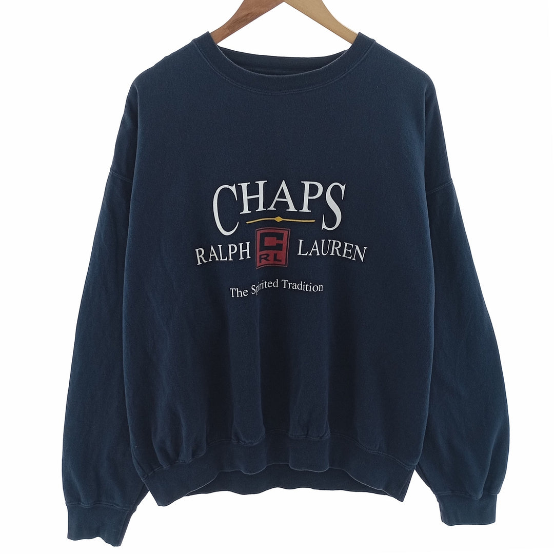 90'S Ralph Lauren CHAPS logo sweatshirt, men's L /eaa400059