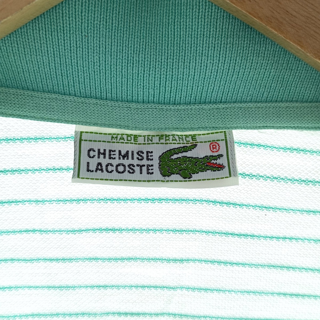 90'S Lacoste LACOSTE Short Sleeve Striped Polo Shirt Made in France Size 2 Women's S Vintage /eaa400149