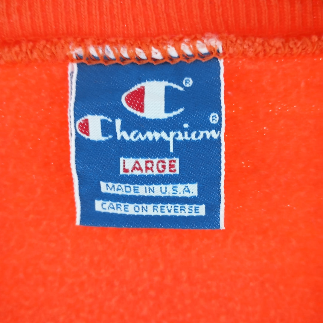 90'S Champion Printed Sweatshirt Trainer Made in USA Men's L Vintage /eaa400174