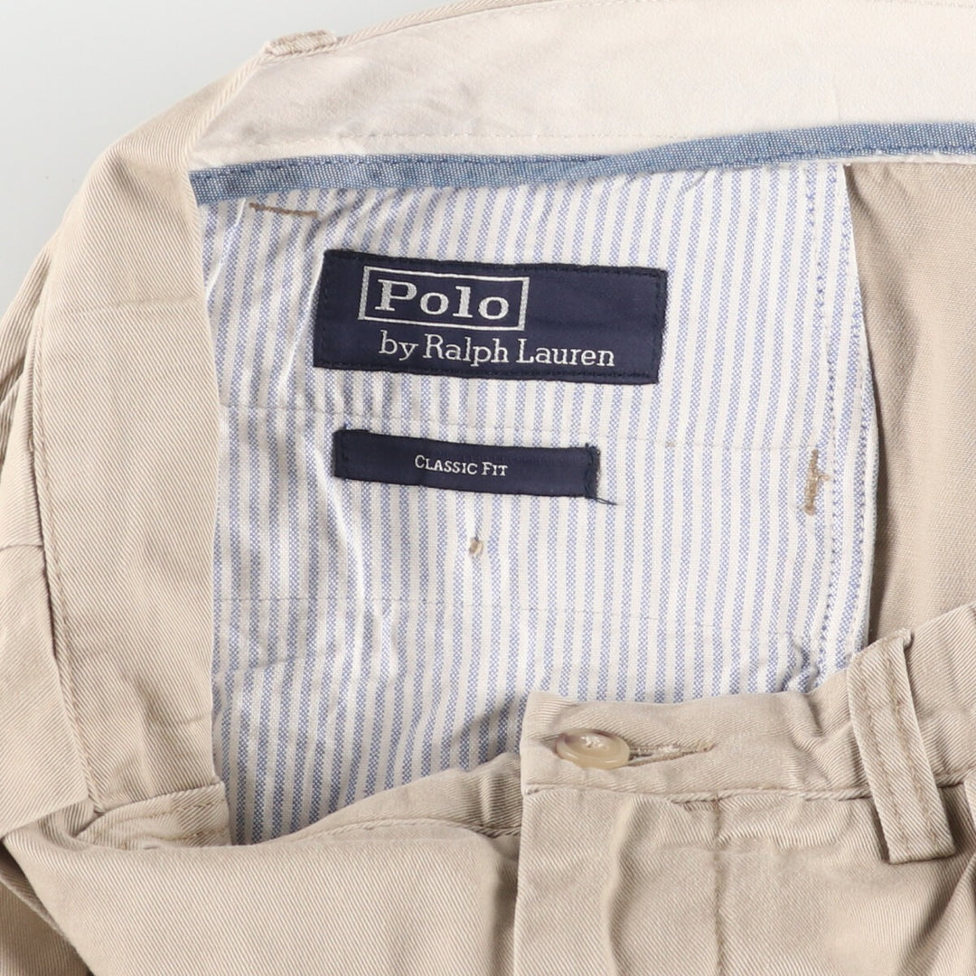 Ralph Lauren POLO by Ralph Lauren CLASSIC FIT two-pleat chino pants for men w34 / eaa400187