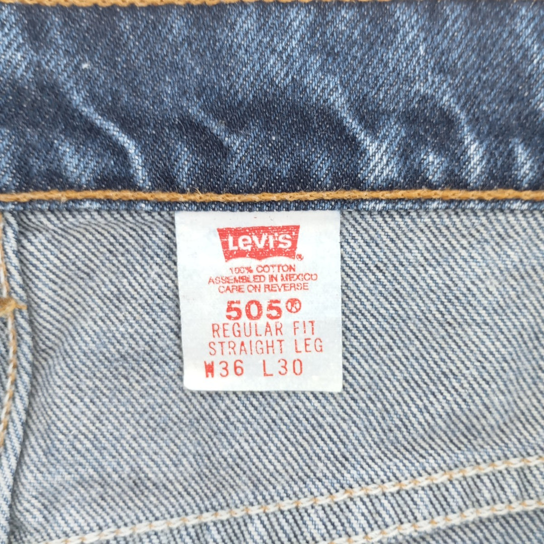 90'S Levi's 505 REGULAR FIT STRAIGHT LEG tapered denim pants men's w36 vintage /eaa400209