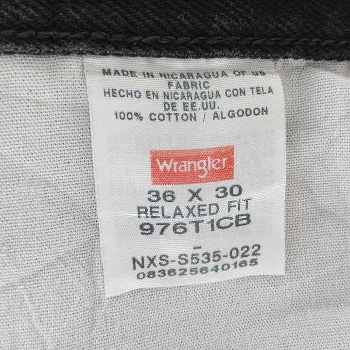 Wrangler Black Denim Straight Denim Pants Men's W37 / EAA400231