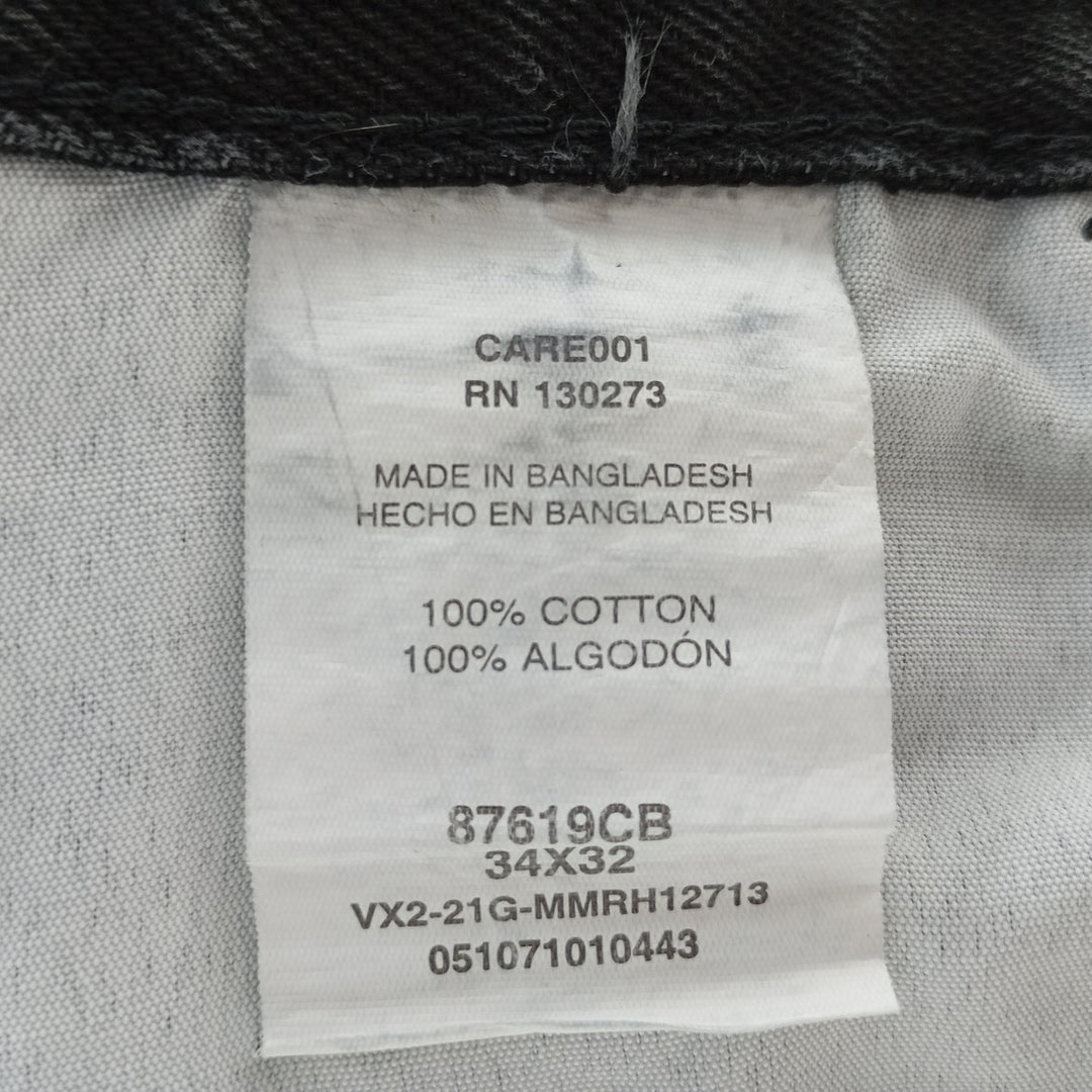 RUSTLER Black Denim Tapered Denim Pants Men's w33 /eaa400261