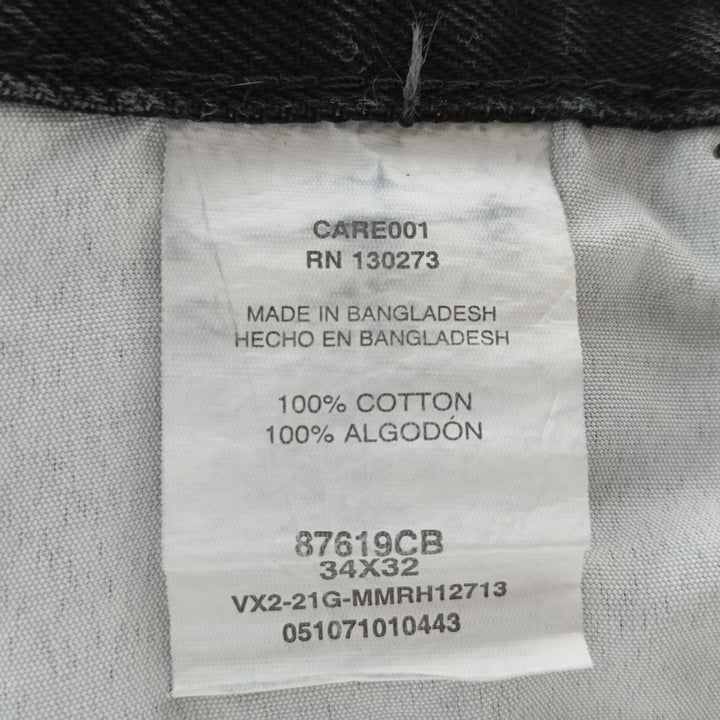 RUSTLER Black Denim Tapered Denim Pants Men's w33 /eaa400261