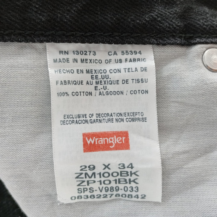 Wrangler Black Denim Straight Denim Pants Men's W30 / eaa400263