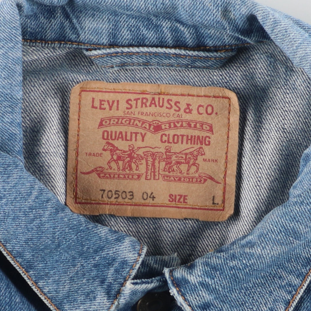 90'S Levi's 70503-04 denim jacket, G-jacket, men's L, vintage / eaa400270