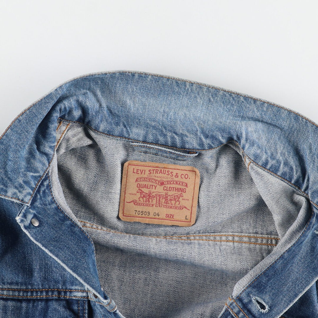 90'S Levi's 70503-04 denim jacket, G-jacket, men's L, vintage / eaa400270