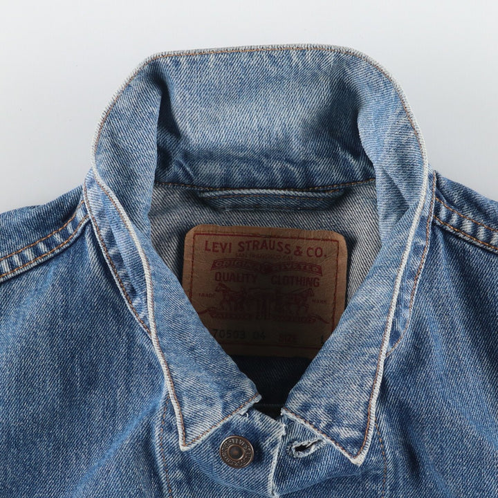 90'S Levi's 70503-04 denim jacket, G-jacket, men's L, vintage / eaa400270