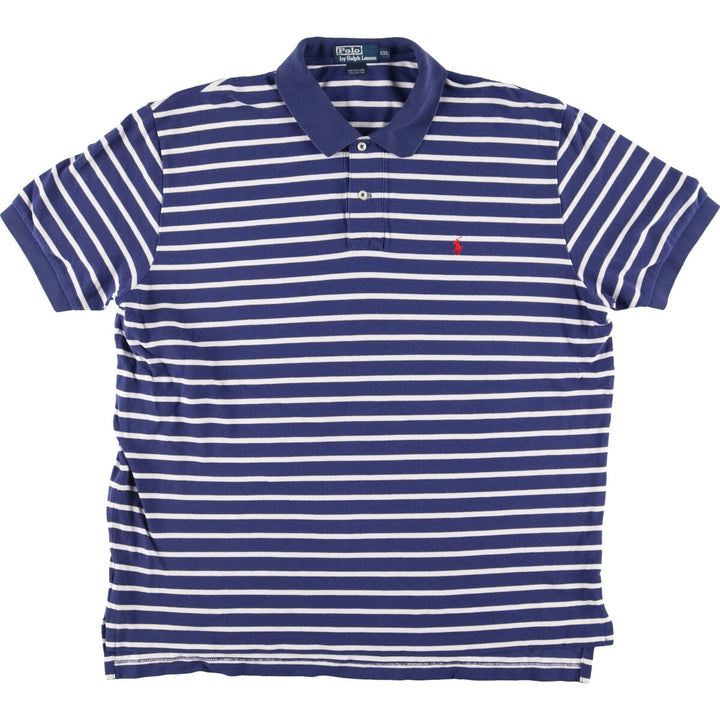 Ralph Lauren POLO by Ralph Lauren short sleeve striped polo shirt for men, equivalent to XXL / eaa400299