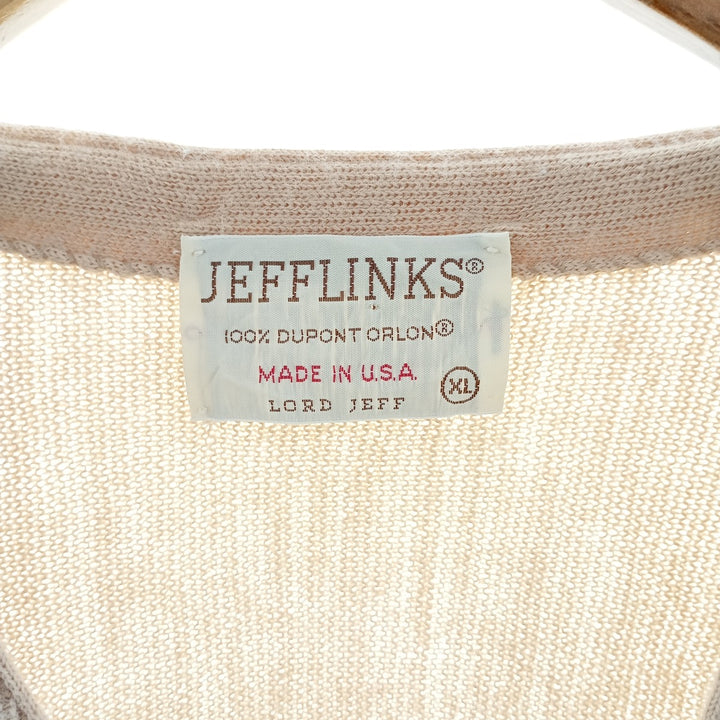 70'S JEFFLINKS Acrylic Knit Cardigan Made in USA Men's XL Vintage /eaa400338