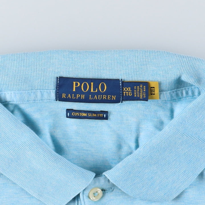 Ralph Lauren POLO RALPH LAUREN CUSTOM SLIM FIT short sleeve polo shirt men's XXL equivalent /eaa400402