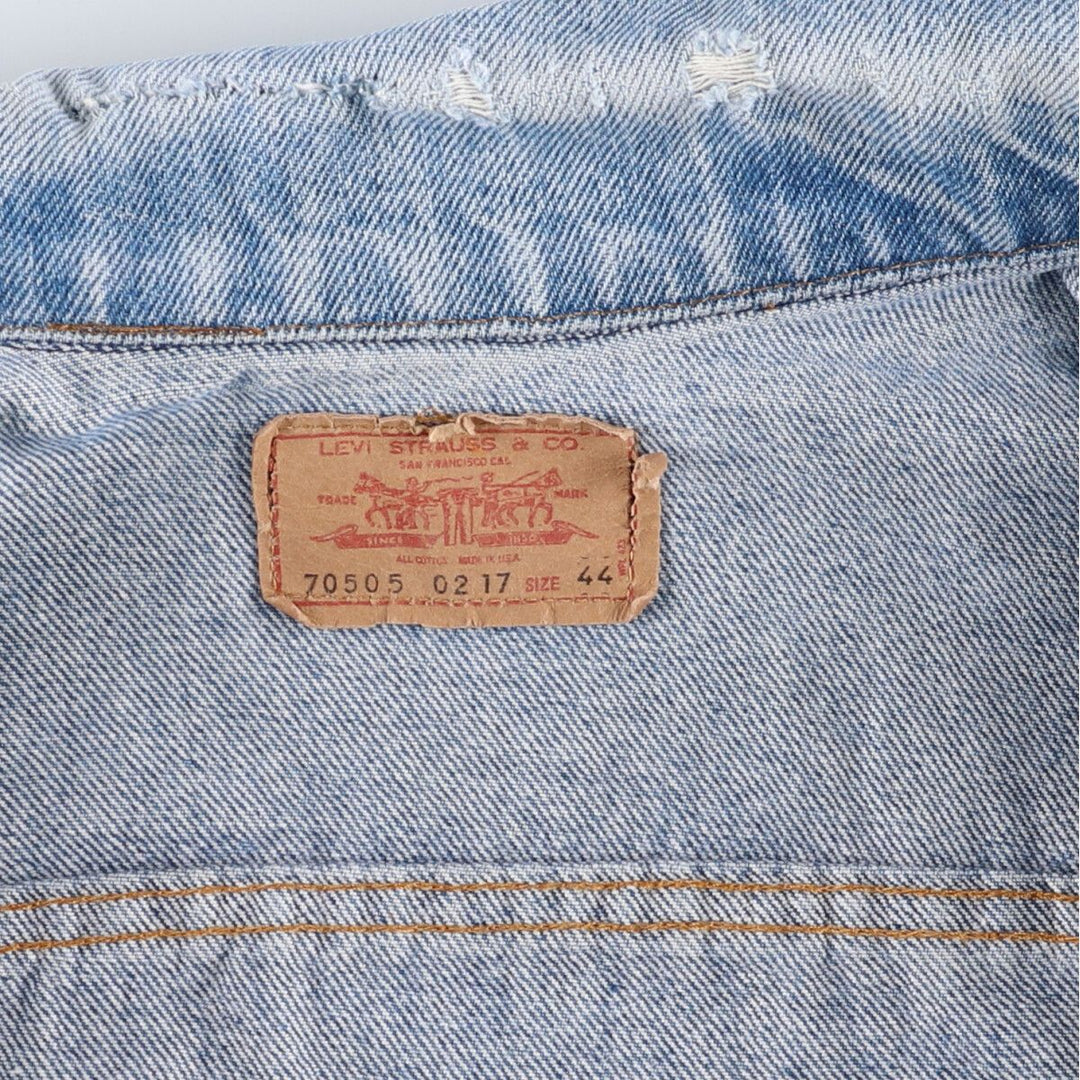 70's Levi's 70505 0217 denim jacket, denim jacket, made in USA, men's L, vintage /eaa400495