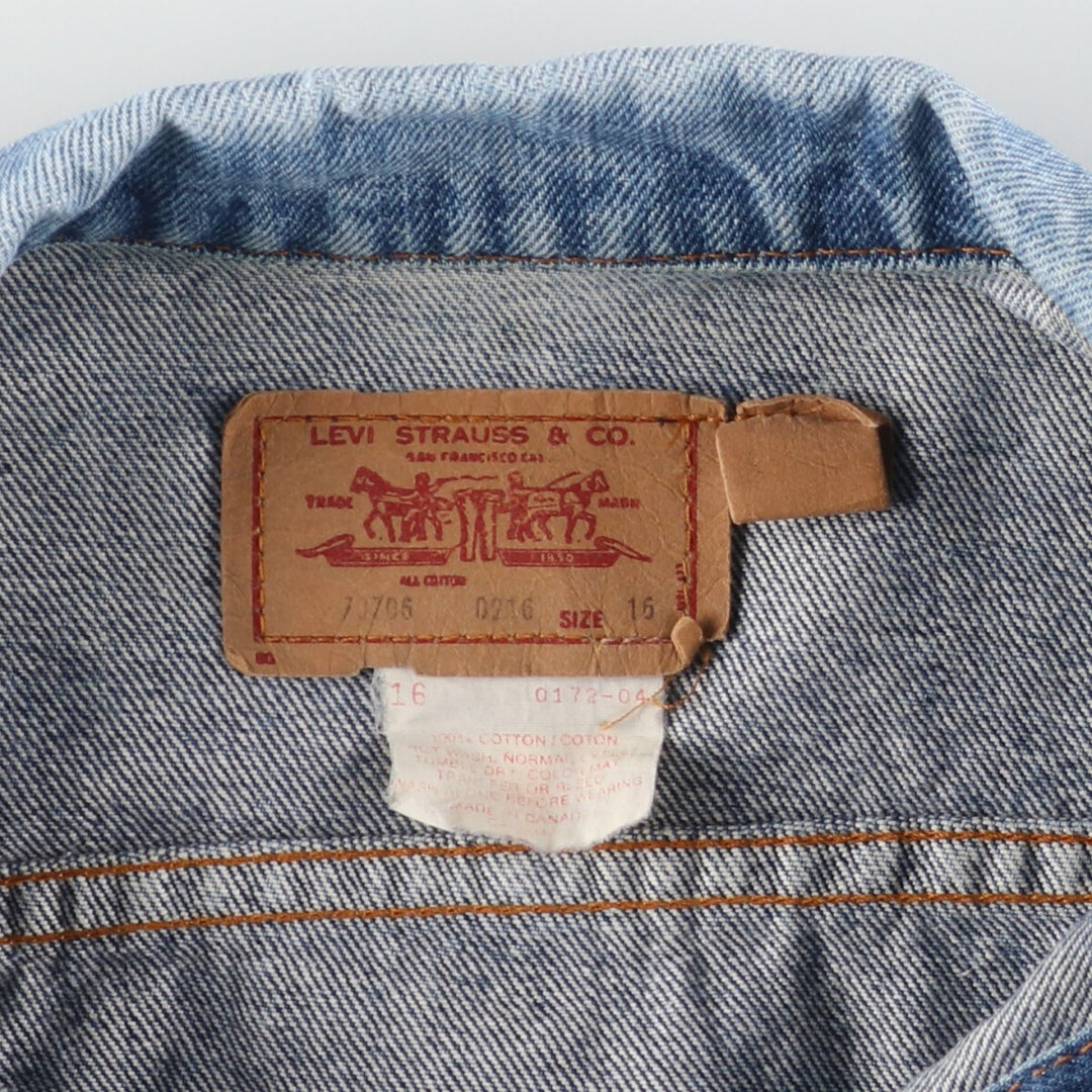 90'S Levi's 70706-0216 denim jacket, denim jacket, made in Canada, women's size M, vintage /eaa400501
