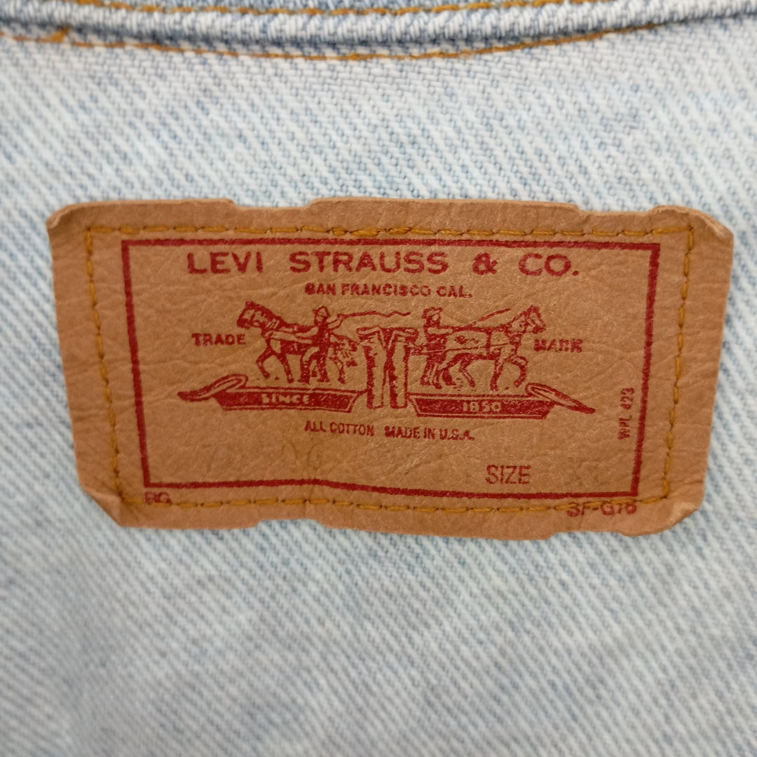 80s~90'S Levi's denim jacket, denim jacket, made in USA, men's XL, vintage /eaa400508