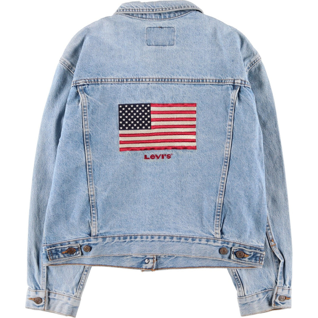 90'S Levi's Stars and Stripes Denim Jacket, Made in USA, Women's Size L, Vintage /eaa400509