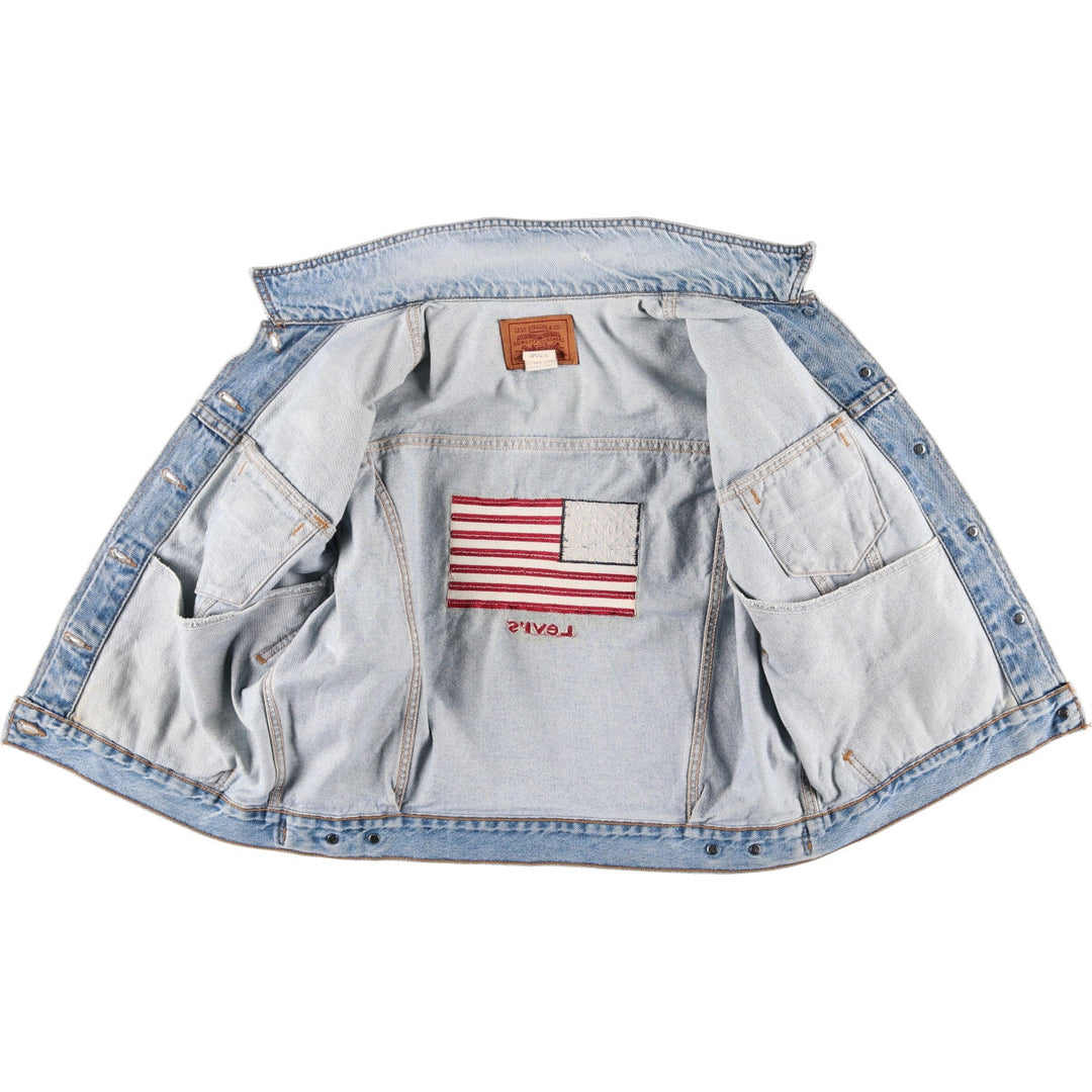 90'S Levi's Stars and Stripes Denim Jacket, Made in USA, Women's Size L, Vintage /eaa400509