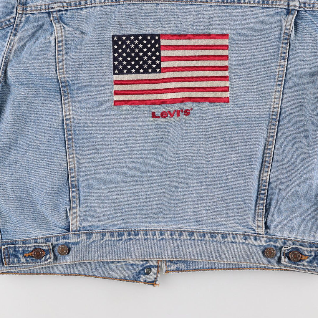 90'S Levi's Stars and Stripes Denim Jacket, Made in USA, Women's Size L, Vintage /eaa400509