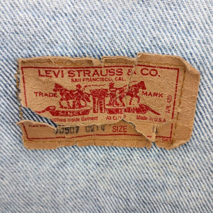 90'S Levi's 70507-0214 denim jacket, G-jacket, made in USA, men's L, vintage /eaa400518