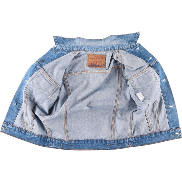 90'S Levi's Denim Jacket, Women's Size Medium, Vintage unclear blue type Vintage Second Hand