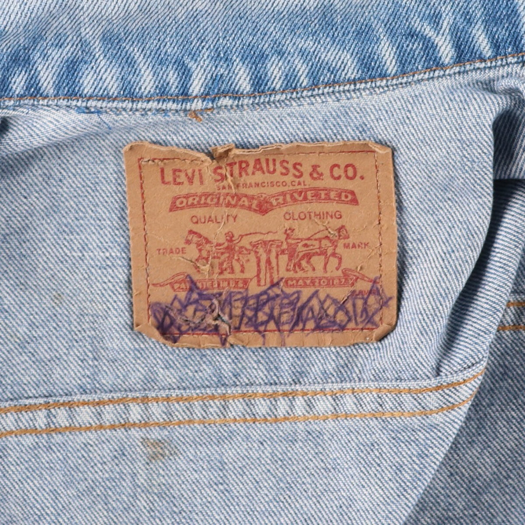 90'S Levi's Denim Jacket, Women's Size Medium, Vintage unclear blue type Vintage Second Hand