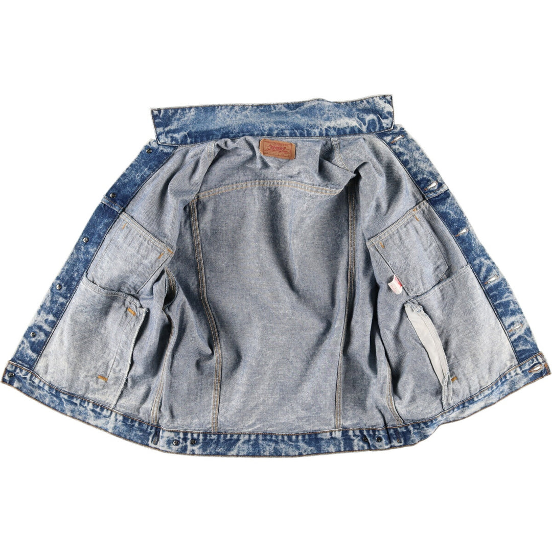 90'S Levi's 70507-0219 Chemical Wash Denim Jacket, Jean Jacket, Made in USA, Men's L, Vintage /eaa400555