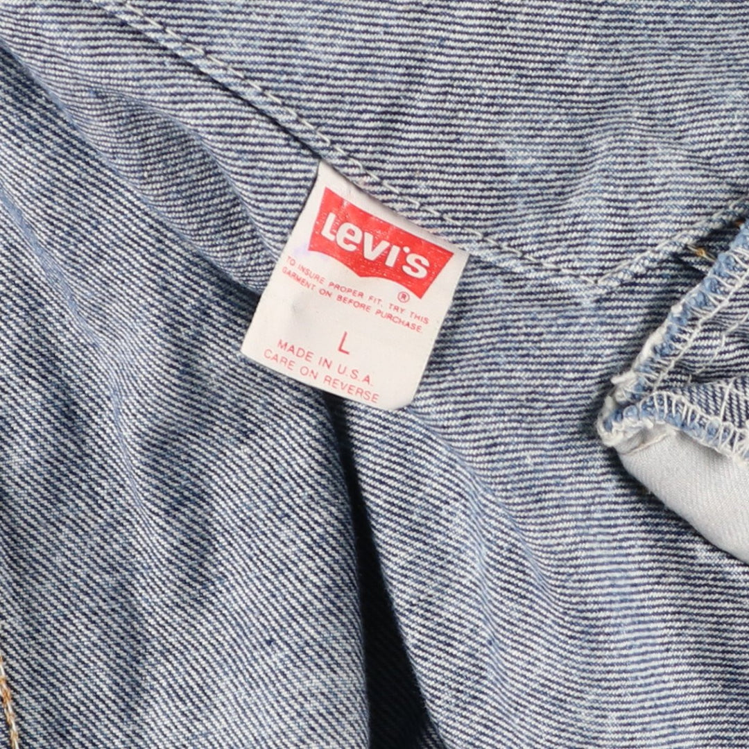 90'S Levi's 70507-0219 Chemical Wash Denim Jacket, Jean Jacket, Made in USA, Men's L, Vintage /eaa400555