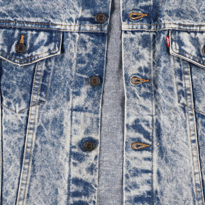 90'S Levi's 70507-0219 Chemical Wash Denim Jacket, Jean Jacket, Made in USA, Men's L, Vintage /eaa400555