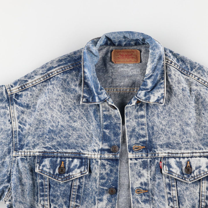90'S Levi's 70507-0219 Chemical Wash Denim Jacket, Jean Jacket, Made in USA, Men's L, Vintage /eaa400555