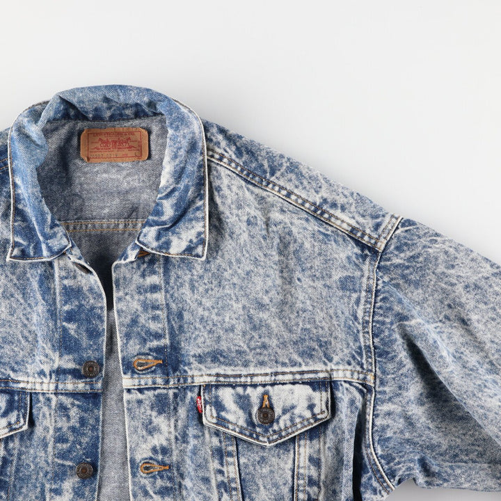 90'S Levi's 70507-0219 Chemical Wash Denim Jacket, Jean Jacket, Made in USA, Men's L, Vintage /eaa400555