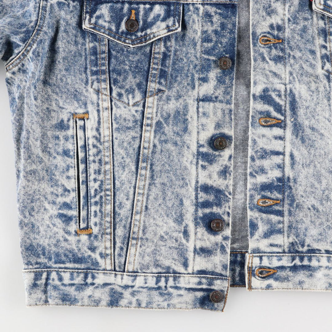 90'S Levi's 70507-0219 Chemical Wash Denim Jacket, Jean Jacket, Made in USA, Men's L, Vintage /eaa400555