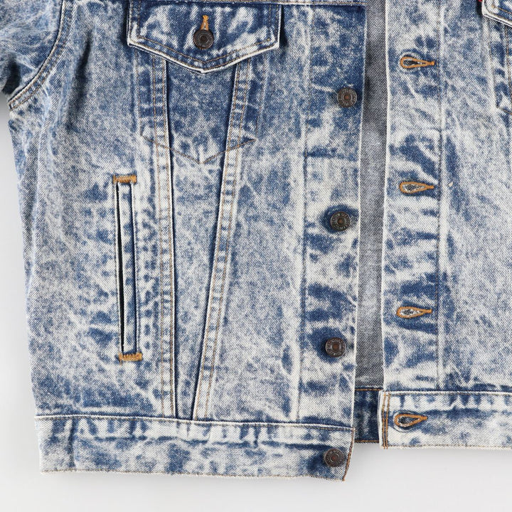 90'S Levi's 70507-0219 Chemical Wash Denim Jacket, Jean Jacket, Made in USA, Men's L, Vintage /eaa400555