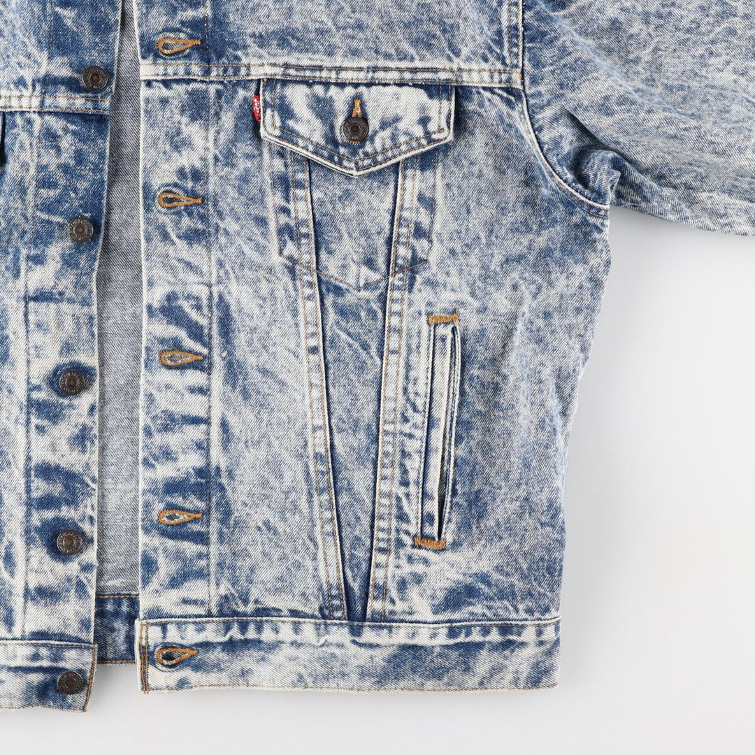 90'S Levi's 70507-0219 Chemical Wash Denim Jacket, Jean Jacket, Made in USA, Men's L, Vintage /eaa400555