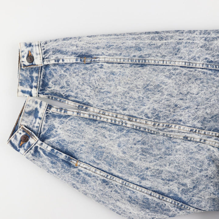 90'S Levi's 70507-0219 Chemical Wash Denim Jacket, Jean Jacket, Made in USA, Men's L, Vintage /eaa400555