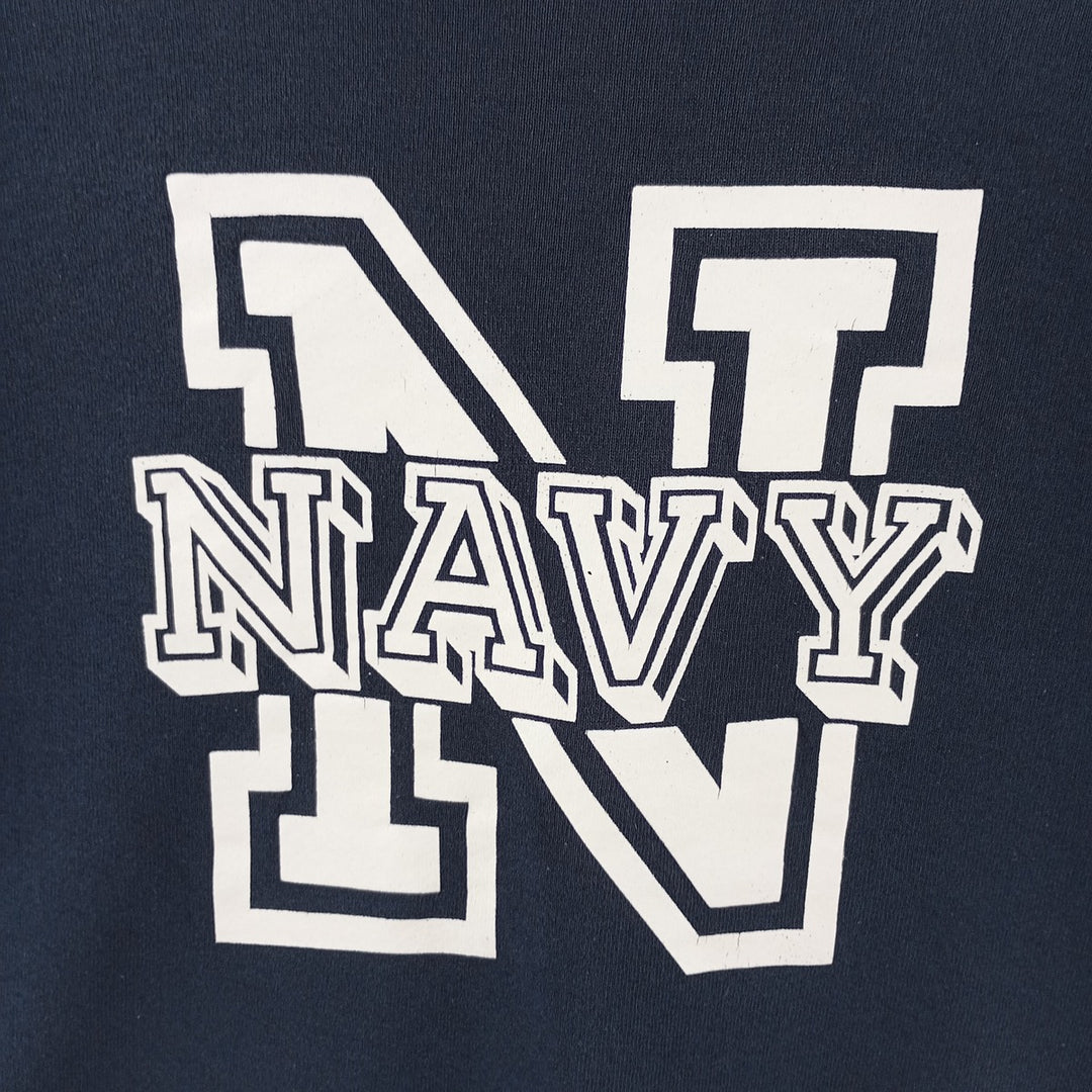 90'S SOFFE USNAVY Printed Sweatshirt Trainer Made in USA Men's L Vintage /eaa400570