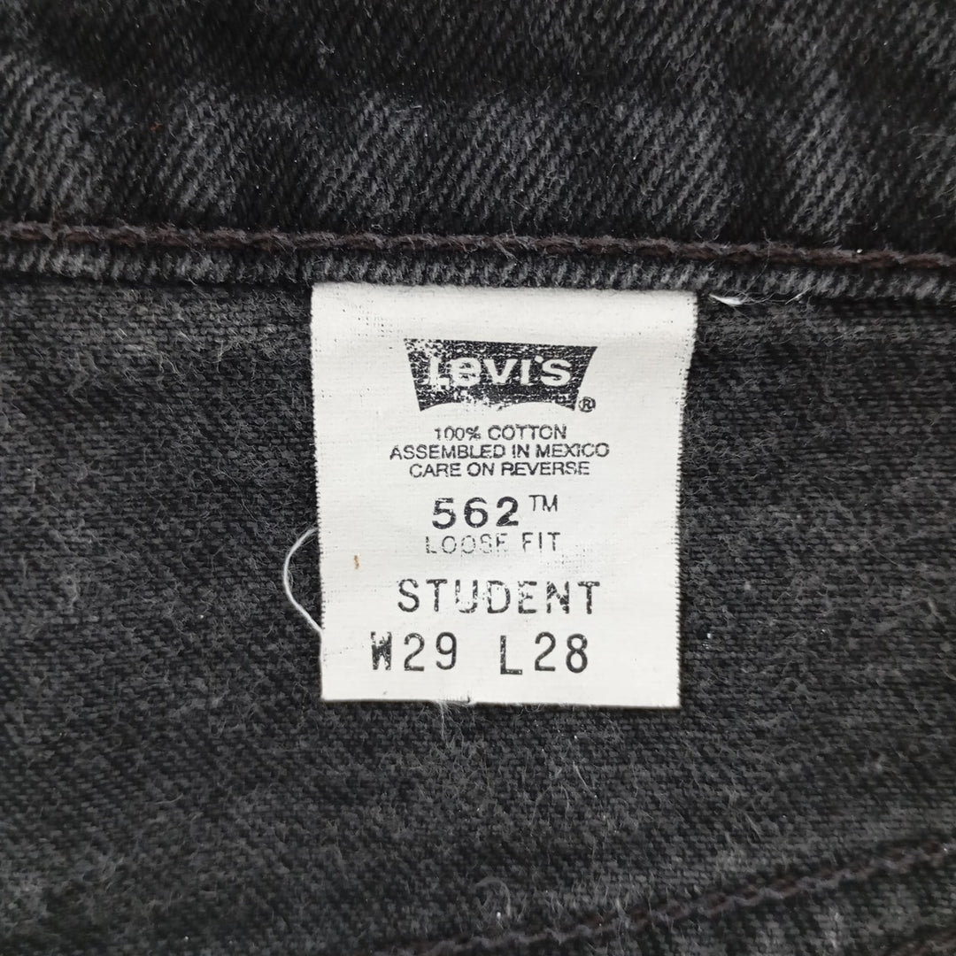 90'S Levi's 562 LOOSE FIT STUDENT Black Denim Straight Denim Pants Men's W29 Vintage /eaa400584