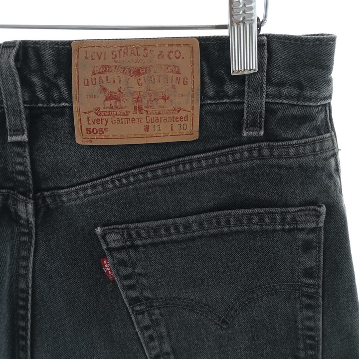 00'S Levi's 505 Black Denim Tapered Denim Pants Made in USA Men's W31 Vintage / eaa400586