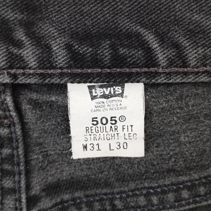 00'S Levi's 505 Black Denim Tapered Denim Pants Made in USA Men's W31 Vintage / eaa400586