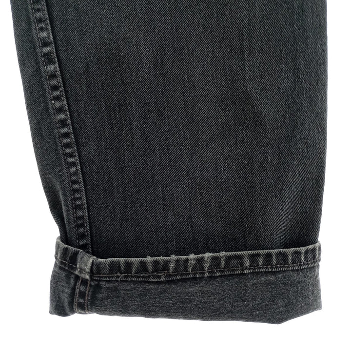 00'S Levi's 505 REGULAR FIT Black Denim Tapered Denim Pants Made in USA Men's w35 /eaa400591