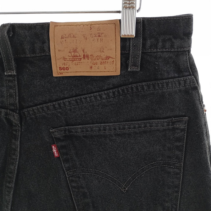 90'S Levi's 560 LOOSE FIT TAPERED LEG Black Denim Tapered Denim Pants Men's W34 Vintage / eaa400617