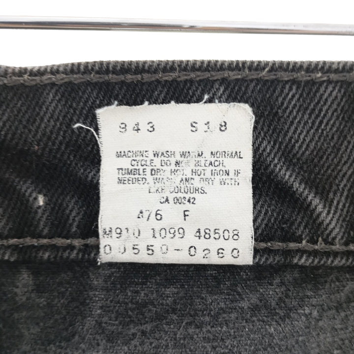 90'S Levi's 550-0260 Black Denim Tapered Denim Pants Made in Canada Men's W34 Vintage / eaa400636