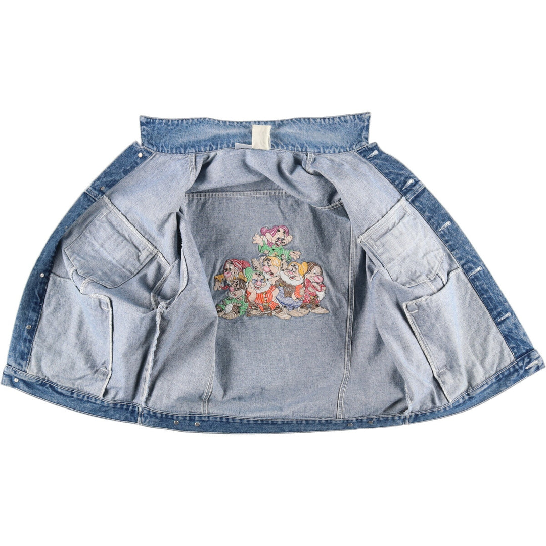 Disney STORE Snow White and the Seven Dwarfs Denim Jacket G-Jean Men's XL Size /eaa400641