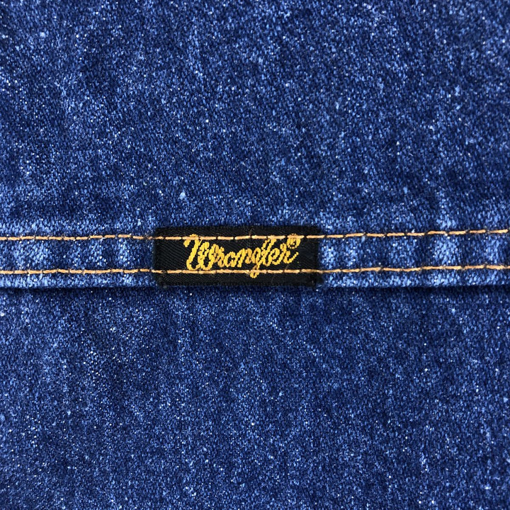 90'S Wrangler denim vest, men's size L, vintage unclear blue type Vintage Second Hand